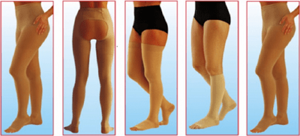 Compression knitwear for varicose veins on the legs